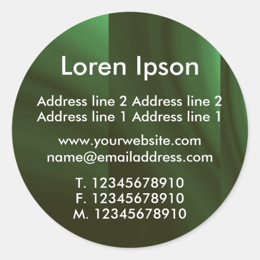 Groene fles / profiel ronde sticker (Voorkant)