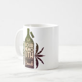 Groene flesje Bournemouth Beach Koffiemok (Voorkant links)