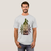 Groene flesje Bournemouth Beach T-shirt (Voorkant volledig)