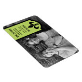 Groene Fleur De Lis Banner sparen de Magnet van de Magneet (Rechterzijde)