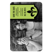 Groene Fleur De Lis Banner sparen de Magnet van de Magneet (Verticaal)