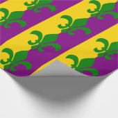 Groene Fleur de Lis Cadeaupapier (Hoek)