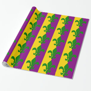 Groene Fleur de Lis Cadeaupapier