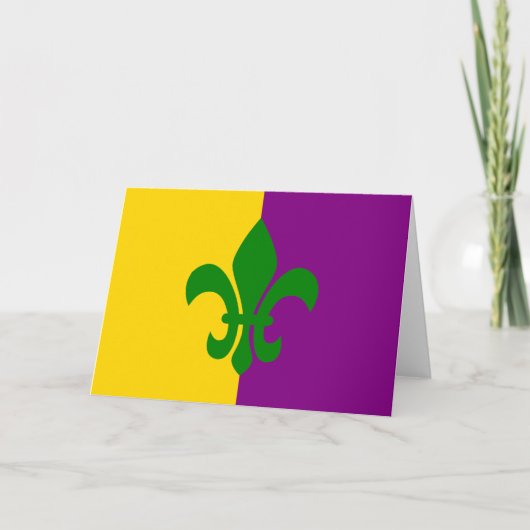 Groene Fleur de Lis Kaart (Voorkant)