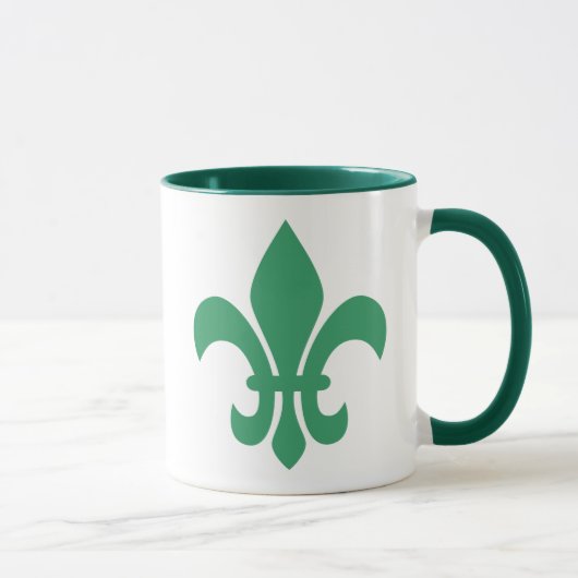 Groene Fleur de Lis Mok (Rechts)