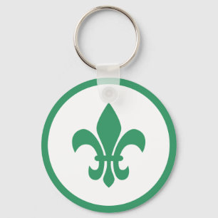 Groene Fleur de Lis Sleutelhanger