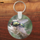 Groene Fliegen Macro Sleutelhanger (Voorkant)