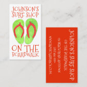 Groene flip Flop Sandals Beach Surf Shop Boardwalk Visitekaartje (Voorkant / Achterkant)
