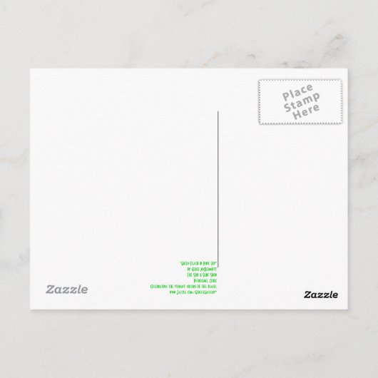 Groene Flits in het Briefkaart van het Roze Luchtr (Achterkant)