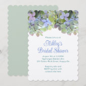 Groene Floral Aangepaste Bridal Shower Uitnodiging (Voorkant / Achterkant)