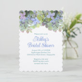 Groene Floral Aangepaste Bridal Shower Uitnodiging (Staand voorkant)