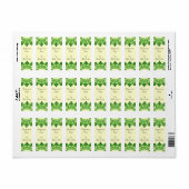Groene Floral  Art Grote Labels (Full Sheet)