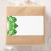 Groene Floral Art Grote Labels (Insitu)