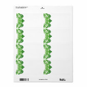 Groene Floral Art Grote Labels (Full Sheet)