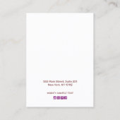 Groene Floral Boho die juwelen laat zien Visitekaartje (Achterkant)