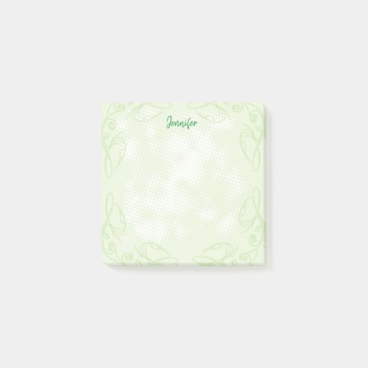Groene Floral Border Post-it® Notes (Voorkant)
