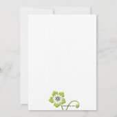 Groene Floral Bridal Shower Kaart (Achterkant)