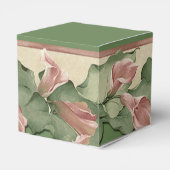 Groene Floral Favor Box Bedankdoosjes (Achterkant)