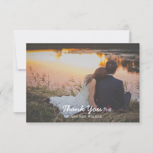 Groene Floral foto Weddenschap/Shower Hartelijk da Bedankkaart (Voorkant)