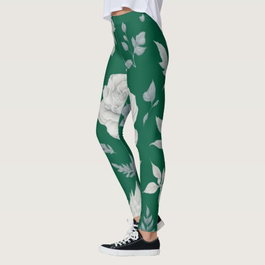 Groene Floral-Leggings Leggings (Links)