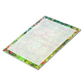  Groene Floral Lond Stationery College Regel Notitieblok (Schuin)