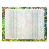  Groene Floral Lond Stationery College Regel Notitieblok (Voorkant)