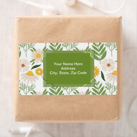 Groene Floral Monogram Labels (Insitu)