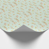   groene Floral roze Cadeaupapier (Hoek)