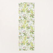 Groene Floral tuinhagel Yogamat (Voorkant)