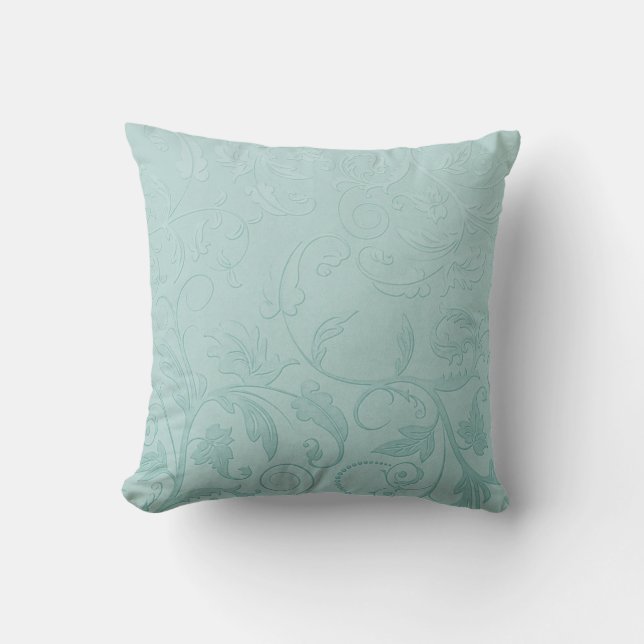Groene florale draai met kussen (Voorkant)