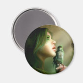 Groene fluistermagneet magneet (Voorkant / Achterkant)