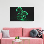 Groene fluorescentie canvas afdruk (Insitu (Woonkamer))