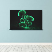 Groene fluorescentie canvas afdruk (Insitu (Houten vloer))