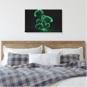 Groene fluorescentie canvas afdruk (Insitu (Slaapkamer))