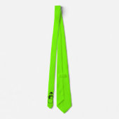groene fluorescentie met een sneeuwpop stropdas (Achterkant)