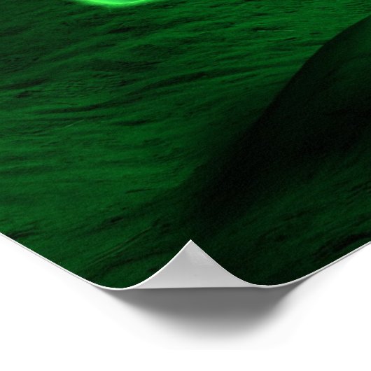 Groene fluorescentie (Square) Poster (Hoek)