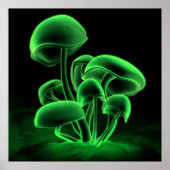 Groene fluorescentie (Square) Poster (Voorkant)