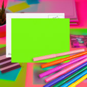 groene fluorescerend briefkaart