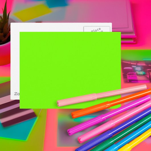 groene fluorescerend briefkaart
