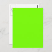 groene fluorescerend briefkaart (Voorkant / Achterkant)