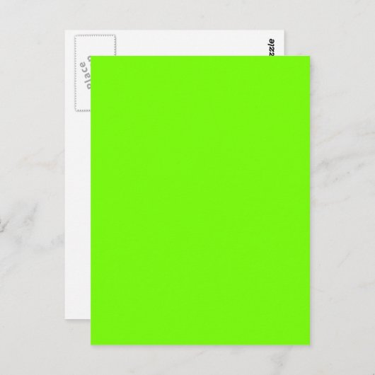 groene fluorescerend briefkaart (Voorkant / Achterkant)