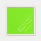 Groene fluorescerende effen kleur servet (Voorkant)