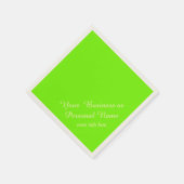 Groene fluorescerende effen kleur servet (Hoek)