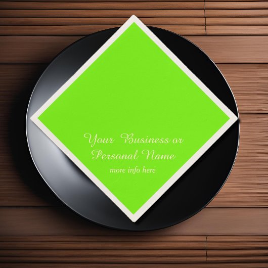 Groene fluorescerende effen kleur servet