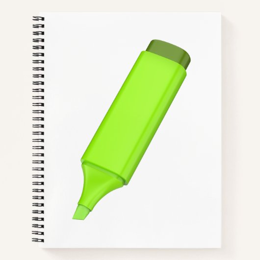 Groene fluorescerende pen notitieboek (Voorkant)