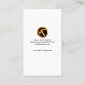 Groene fluorescerende verf op zwarte wandhandyman visitekaartje (Achterkant)