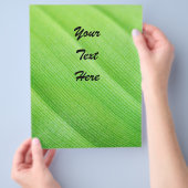groene flyer voor op maat gemaakte case (Hand)