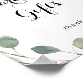 Groene Foliage Calligrafie Kaarten en Cadeaus Bord Poster (Hoek)