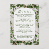 Groene Foliage Minimalistische Wedding Enclosure K Informatiekaartje (Voorkant)