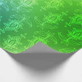 Groene Folie Arabisch Bollywood Cadeaupapier (Hoek)